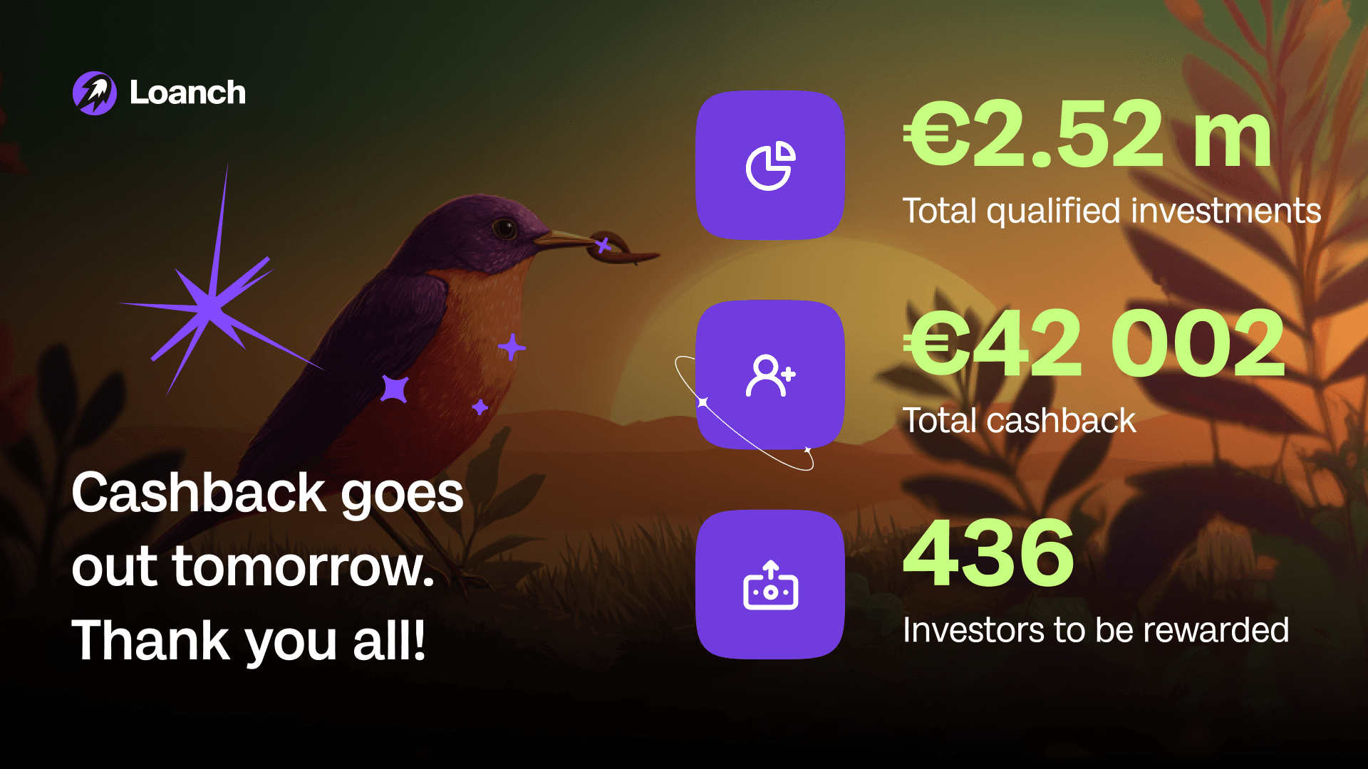 Early Bird Results Are In: Cashback Payouts Tomorrow